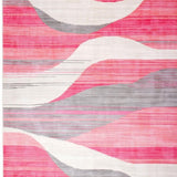 Ultra Soft Area Rug, Non Slip, Stain Resistant, Washable Area Rugs for Living Room, Bedroom, Soft Contemporary Abstract Aesthetics(Pink)