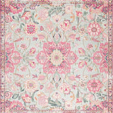 Vibrant Green Leafy Motif(Ivory)