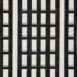 Ultra Soft Area Rug, Non Slip, Stain Resistant, Washable Area Rugs for Living Room, Bedroom, Monochrome Linear Weave Rug with Bold Striped Contrast Pattern(Black)