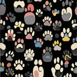 Ultra Soft Area Rug, Non Slip, Stain Resistant, Washable Area Rugs for Living Room, Bedroom, Cute Child-Friendly Paw Design(Black)