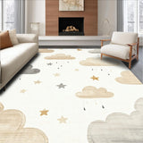 Ultra Soft Area Rug, Non Slip, Stain Resistant, Washable Area Rugs for Living Room, Bedroom, Serene Neutral Tone Creations(Beige)