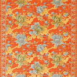 Ultra Soft Area Rug, Non Slip, Stain Resistant, Washable Area Rugs for Living Room, Bedroom, Contemporary Tropical Blossom Aesthetic(Orange)