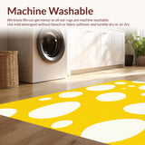 Ultra Soft Area Rug, Non Slip, Stain Resistant, Washable Area Rugs for Living Room, Bedroom, Vibrant Yellow Abstract Design(Yellow)
