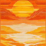 Ultra Soft Area Rug, Non Slip, Stain Resistant, Washable Area Rugs for Living Room, Bedroom, Runner Non Slip Printed Lightweight Foldable Hallway(Orange)
