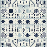 Ultra Soft Area Rug, Non Slip, Stain Resistant, Washable Area Rugs for Living Room, Bedroom, Geometric Spotted for(Blue)