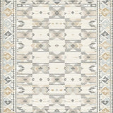 Luxe Neutral Tribal Diamond With Farmhouse Geometric(Beige)
