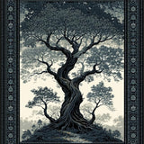 Luxurious Black and Grey Tapestry(Gray)