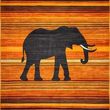 Ultra Soft Area Rug, Non Slip, Stain Resistant, Washable Area Rugs for Living Room, Bedroom, Artistic Ethnic Elephant Representation(Orange)