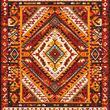 Ultra Soft Area Rug, Non Slip, Stain Resistant, Washable Area Rugs for Living Room, Bedroom, Charming Vintage Inspired Weave(Orange)
