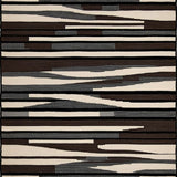 Ultra Soft Area Rug, Non Slip, Stain Resistant, Washable Area Rugs for Living Room, Bedroom, Stylish Modernist Zebra Aesthetic(Brown)