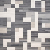 Ultra Soft Area Rug, Non Slip, Stain Resistant, Washable Area Rugs for Living Room, Bedroom, Chic Neutral Toned Linear Design(Gray)