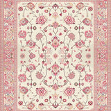 Ultra Soft Area Rug, Non Slip, Stain Resistant, Washable Area Rugs for Living Room, Bedroom, Retro Beige Ornamental Floral and Ethnic Boho Accents(Ivory)