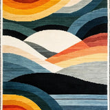 Ultra Soft Area Rug, Non Slip, Stain Resistant, Washable Area Rugs for Living Room, Bedroom, Bold Rainbow Spectrum Aesthetic(Orange)
