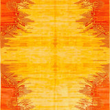 Ultra Soft Area Rug, Non Slip, Stain Resistant, Washable Area Rugs for Living Room, Bedroom, Radiant Colorful Sun Illustration(Yellow)