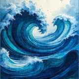 Captivating Coastal Serenity Vibe(Blue)