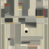 Modern Abstract Animal Design Beige & Onyx Striped(Gray)