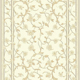 Ultra Soft Area Rug, Non Slip, Stain Resistant, Washable Area Rugs for Living Room, Bedroom, Timeless Artistic Floral Arabesque Creamy Beige Palette(Beige)