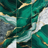Ultra Soft Area Rug, Non Slip, Stain Resistant, Washable Area Rugs for Living Room, Bedroom, Luxe Gold Marble Aesthetic Fusion(Green)
