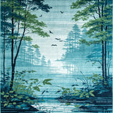 Enchanting Nature Scene in Bright Hues(Blue)