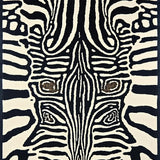 Ultra Soft Area Rug, Non Slip, Stain Resistant, Washable Area Rugs for Living Room, Bedroom, Ivory Black Animal Design Hallway Carpet(Black)