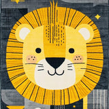 Ultra Soft Area Rug, Non Slip, Stain Resistant, Washable Area Rugs for Living Room, Bedroom, Playful Cartoon Animal Motif(Yellow)