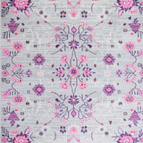 Ultra Soft Area Rug, Non Slip, Stain Resistant, Washable Area Rugs for Living Room, Bedroom, Stylish Modern Floral Fusion(Gray)