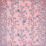 Ultra Soft Area Rug, Non Slip, Stain Resistant, Washable Area Rugs for Living Room, Bedroom, Contemporary Soft Botanical Design(Pink)