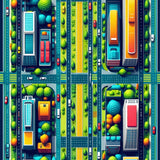 Ultra Soft Area Rug, Non Slip, Stain Resistant, Washable Area Rugs for Living Room, Bedroom, Colorful City Traffic Playroom Educational Rug(Blue)