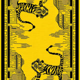 Ultra Soft Area Rug, Non Slip, Stain Resistant, Washable Area Rugs for Living Room, Bedroom, Artistic Yellow Animal Motif(Yellow)