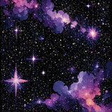 Ultra Soft Area Rug, Non Slip, Stain Resistant, Washable Area Rugs for Living Room, Bedroom, Enchanting Solar System Design(Purple)