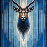 Dynamic Intricate Antelope Artwork(Blue)