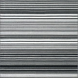Ultra Soft Area Rug, Non Slip, Stain Resistant, Washable Area Rugs for Living Room, Bedroom, Graphic Horizontal Ray Rug with Sharp Black and White Border Lines(Gray)