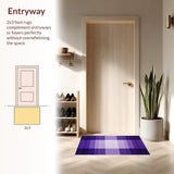 Ultra Soft Area Rug, Non Slip, Stain Resistant, Washable Area Rugs for Living Room, Bedroom, Warm Monochrome Plush Experience(Purple)