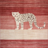 Ultra Soft Area Rug, Non Slip, Stain Resistant, Washable Area Rugs for Living Room, Bedroom, Vibrant Retro Patterned Elegance(Red)