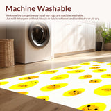 Ultra Soft Area Rug, Non Slip, Stain Resistant, Washable Area Rugs for Living Room, Bedroom, Playful Egg Shaped Decor(Yellow)