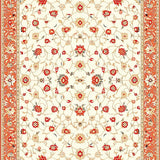 Floral Circle Area Rug(Ivory)