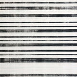 Ultra Soft Area Rug, Non Slip, Stain Resistant, Washable Area Rugs for Living Room, Bedroom, Striking Layered Stripe Area Rug for Entryways(Black)