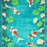 Colorful Nature Inspired Koi Design(Blue)