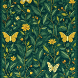 Ultra Soft Area Rug, Non Slip, Stain Resistant, Washable Area Rugs for Living Room, Bedroom, Whimsical Nature-Inspired Butterfly Motif(Green)