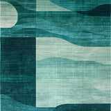 Ultra Soft Area Rug, Non Slip, Stain Resistant, Washable Area Rugs for Living Room, Bedroom, Timeless Natural Tide Elements(Blue)