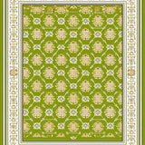 Ultra Soft Area Rug, Non Slip, Stain Resistant, Washable Area Rugs for Living Room, Bedroom, Olive Grove Green Beige Low Pile Vintage(Green)