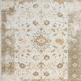 Ultra Soft Area Rug, Non Slip, Stain Resistant, Washable Area Rugs for Living Room, Bedroom, Vintage Style Beige Runner Non Slip Distressed Mat(Beige)