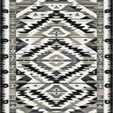 Ultra Soft Area Rug, Non Slip, Stain Resistant, Washable Area Rugs for Living Room, Bedroom, Stylish Ogee Patterned Gray Aesthetic(Gray)