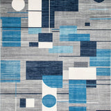 Ultra Soft Area Rug, Non Slip, Stain Resistant, Washable Area Rugs for Living Room, Bedroom, Contemporary Ogee Grey Tones(Gray)
