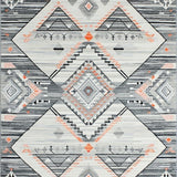 Ultra Soft Area Rug, Non Slip, Stain Resistant, Washable Area Rugs for Living Room, Bedroom, Contemporary Neutral Trellis Pattern(Gray)