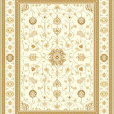 Ultra Soft Area Rug, Non Slip, Stain Resistant, Washable Area Rugs for Living Room, Bedroom, Luxurious Beige Medallion Mousepad Miniature Elegant Office Desk(Ivory)