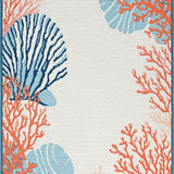 Ultra Soft Area Rug, Non Slip, Stain Resistant, Washable Area Rugs for Living Room, Bedroom, Coral Reef Inspired Artful Composition(Orange)