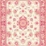 Ultra Soft Area Rug, Non Slip, Stain Resistant, Washable Area Rugs for Living Room, Bedroom, Floral Patterned(Ivory)