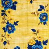Ultra Soft Area Rug, Non Slip, Stain Resistant, Washable Area Rugs for Living Room, Bedroom, Colorful Geometric Tiled Motif(Gold)