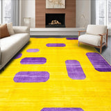 Ultra Soft Area Rug, Non Slip, Stain Resistant, Washable Area Rugs for Living Room, Bedroom, Bright Yellow Fun Decorative Element(Yellow)